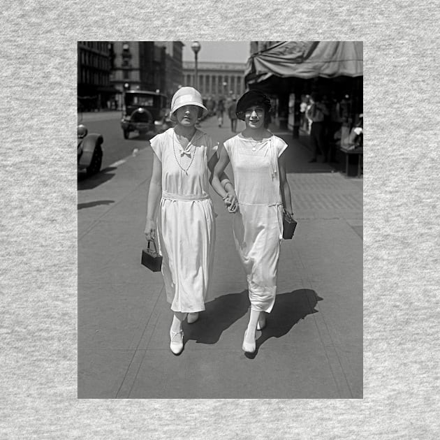 Walking Hand in Hand, 1924. Vintage Photo by historyphoto